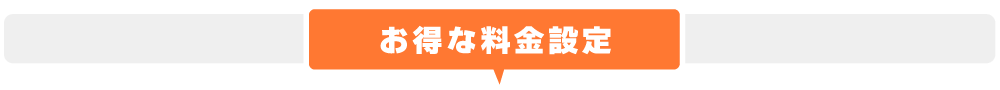 お得な料金設定